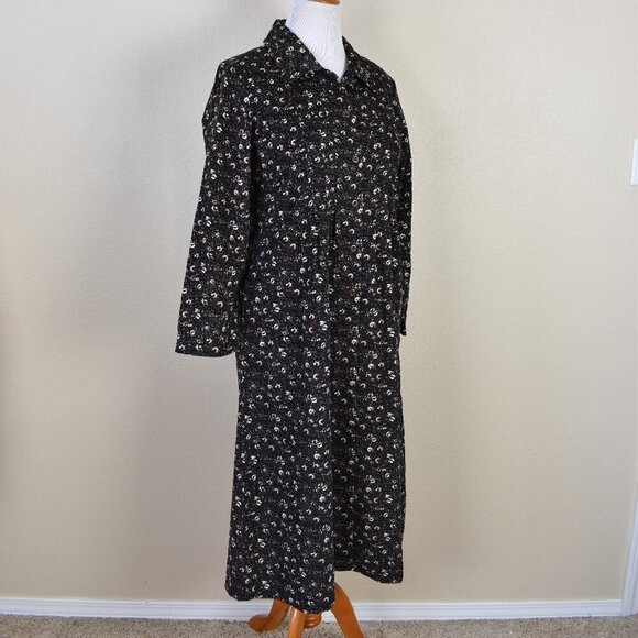Vintage La Cera Corduroy Floral Dress NEW - M - Picture 10 of 12